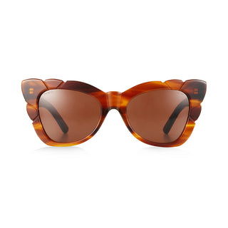 Marilyn Thick Arm with Solid Brown Lens Sunglasses
