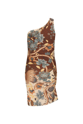 Volcano Goddess One Shoulder Mini Dress