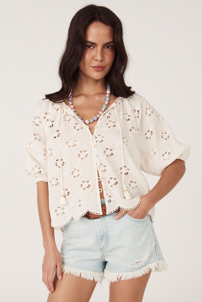 Love Note Broderie Blouse