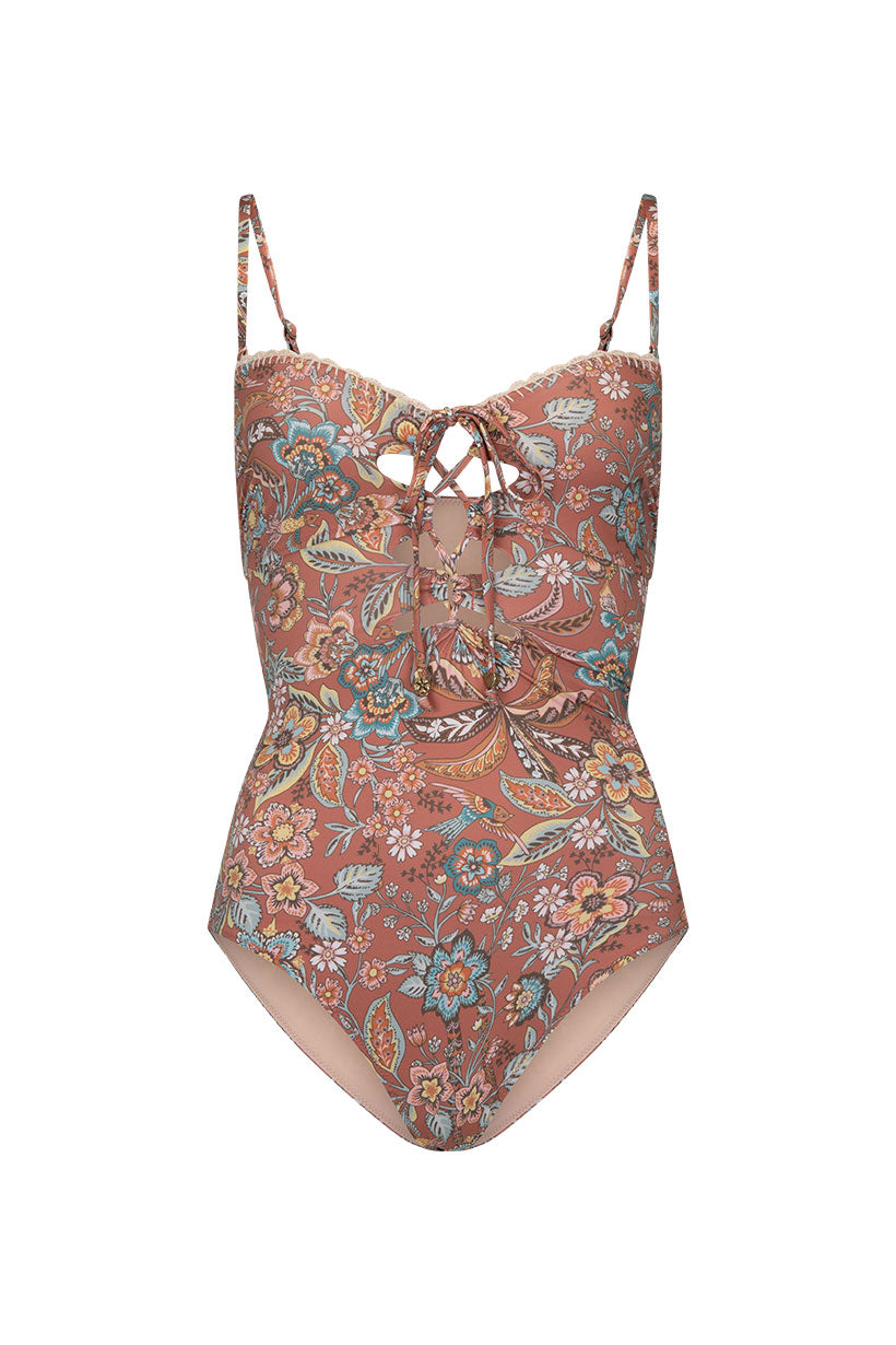 Mojave Lily Lace Up One Piece