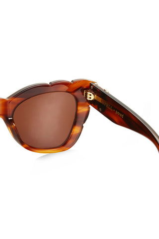 Marilyn Thick Arm with Solid Brown Lens Sunglasses